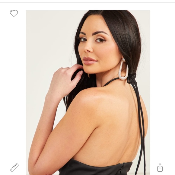 Black dress with rosette - Picture 4 of 5